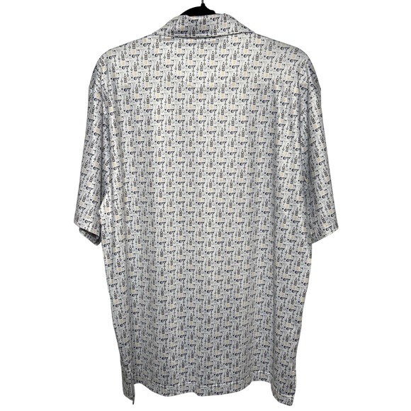 FX Fusion Cocktail Print Golf Polo Shirt Size‎ Medium EUC - Picture 6 of 8